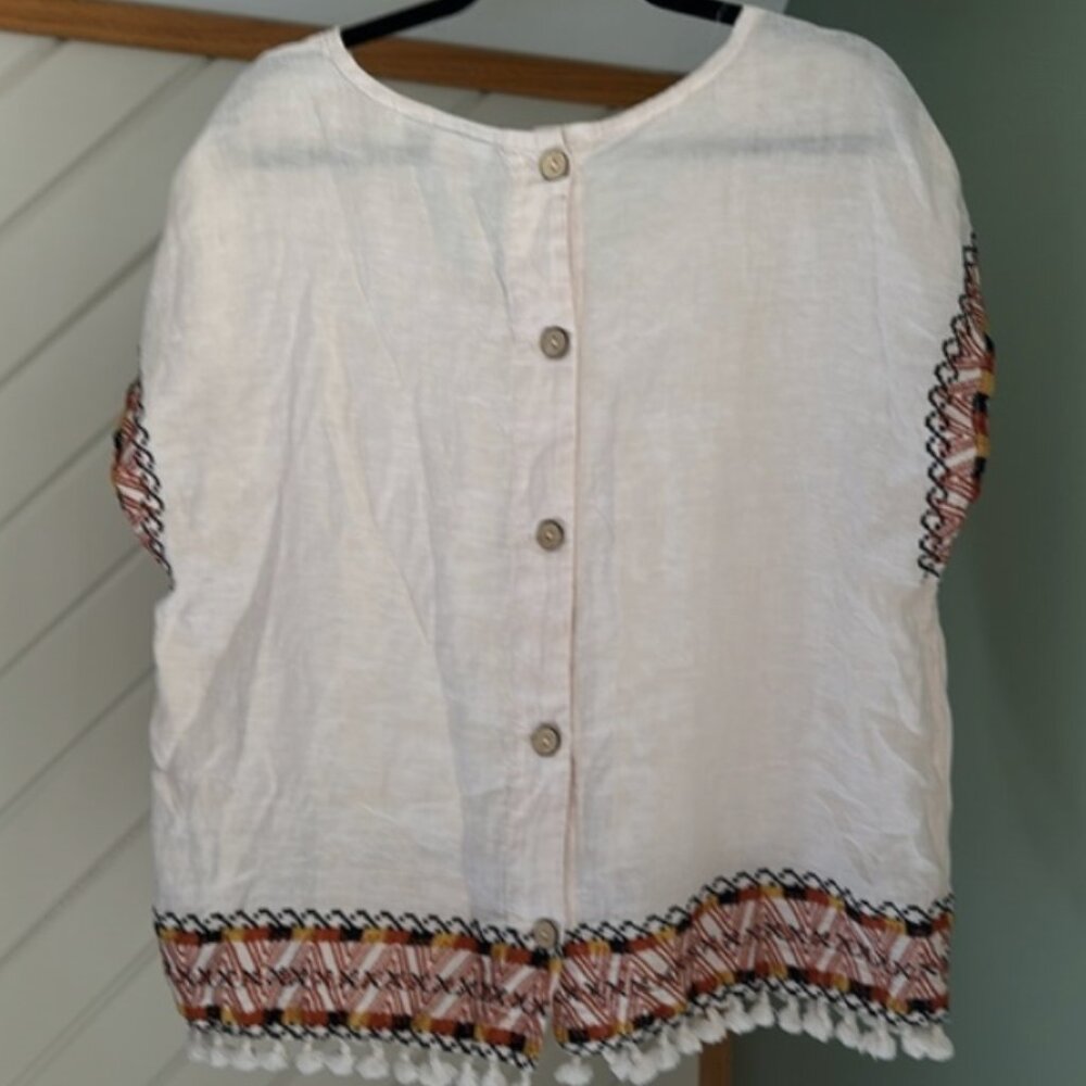 Like new women’s linen short sleeveless top! Size X-Large - Picture 4 of 6